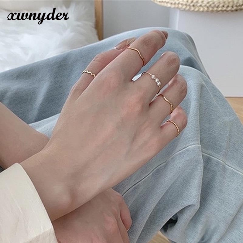 Set 5 NhẫN ThờI Trang HàN QuốC Cho Nữ Bộ 5 NhẫN ThiếT Kế Sang TrọNg Phong CáCh HàN QuốC DàNh Cho Nữ