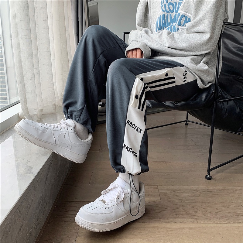 Quần ống rộng màu nhuộm phong cách Nhật Bản thời trang cho nam size M-2XL