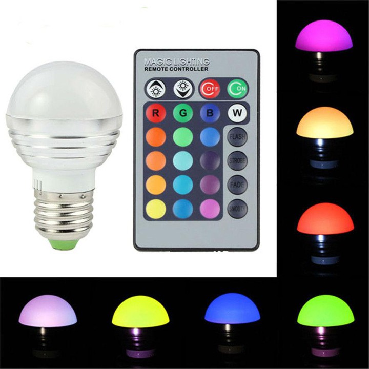 Đèn Tròn Led nhiều màu SH79 điều khiển từ xa nhiều chế độ SUNHA dùng trong phòng ngủ (nhiều màu)  TOPHA TP339