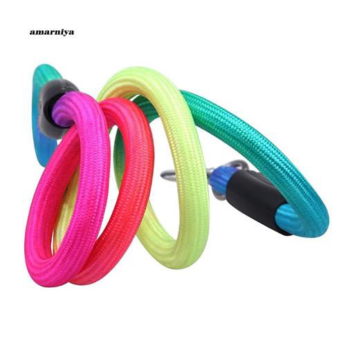 Dây dắt chó cưng bện sợi nylon màu sắc cầu vồng đáng yêu