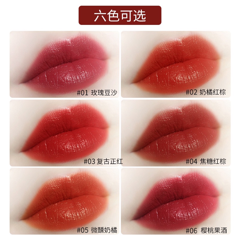 Son Lì Da Cừu Thỏi Nhỏ Dạng Ống Khói Màu Trắng Khói Mịn Như Nhung Không Dễ Phai