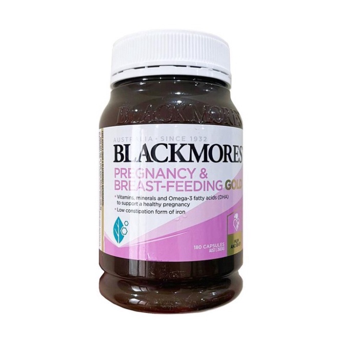 Vitamin tổng hợp Blackmores pregnancy &amp; breast feeding gold cho mẹ bầu và mẹ sau sinh luôn khoẻ mạnh 180v