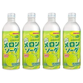 COMBO 4 CHAI SODA DƯA LƯỚI SANGARIA NHẬT BẢN 500ML