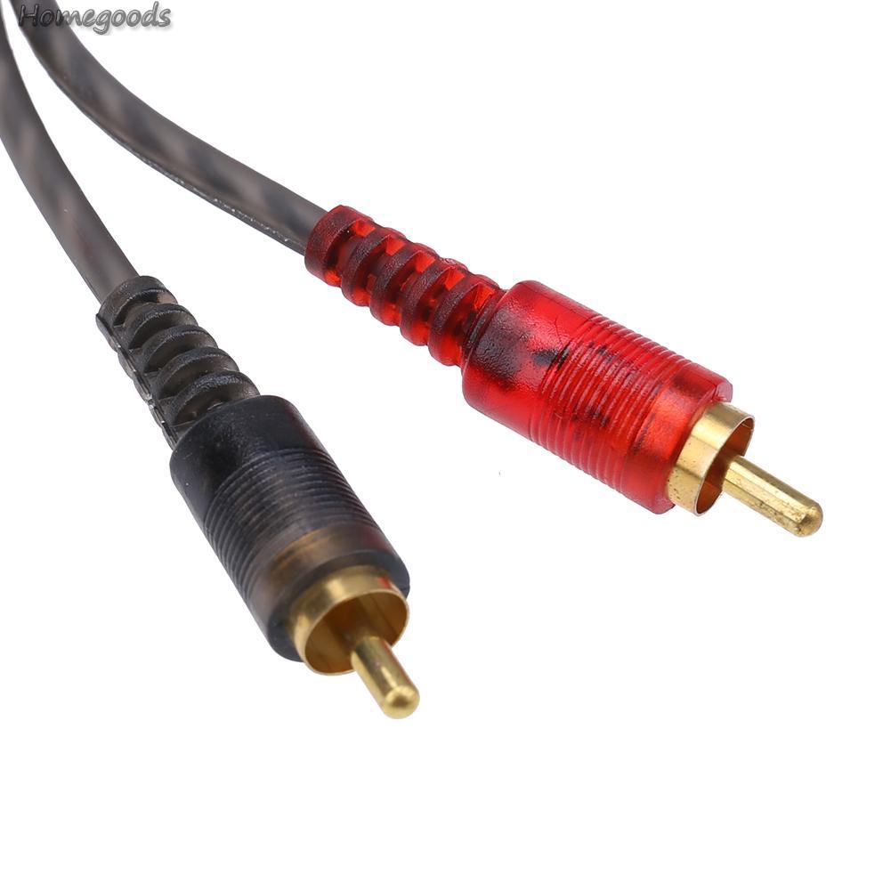1 Cáp Chuyển Đổi Âm Thanh 27cm 1 Rca Sang 2 Rca Cho Xe Hơi