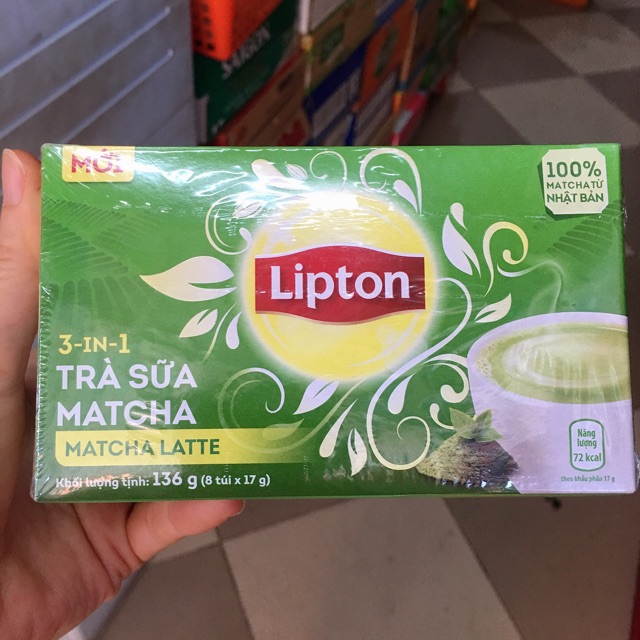 Trà sữa Matcha Lipton/hộp 136gr(8 túi*17gr