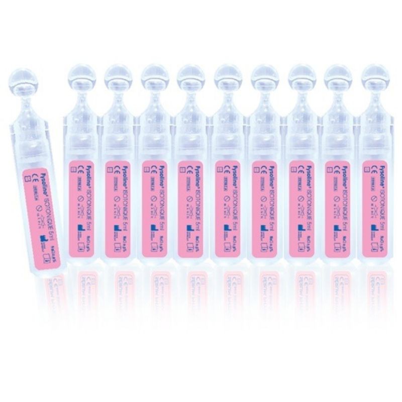 [Chính Hãng] Fysoline Hồng isotonic ống 5ml (hộp 40 ống) - Nước muối sinh lý nhỏ mắt mũi của Pháp