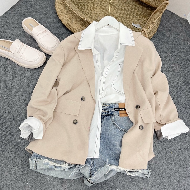 ÁO BLAZER 2 LỚP DÀI TAY