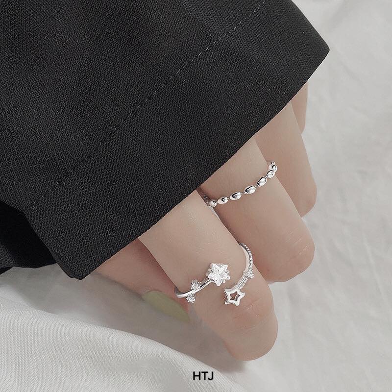 Nhẫn sao hở xinh xắn chất liệu bạc ta cao cấp - Nhẫn bạc Bibi silver