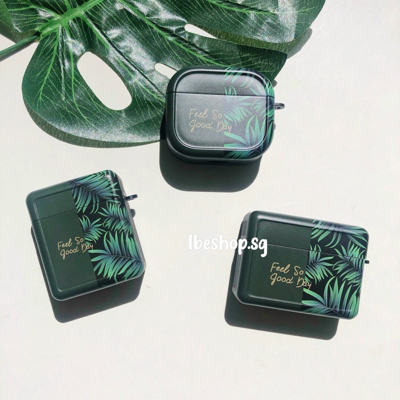 Ốp Bảo Vệ Tai Nghe Case Airpods 1 2 3 Pro Tropical Họa Tiết Lá Nhiệt Đới Chất Liệu TPU Chống Bám Bụi Chống Trầy Xước