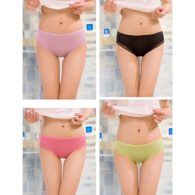 [Giá sỉ] Quần Lót Modal Cotton Viền Ren Mềm Mịn