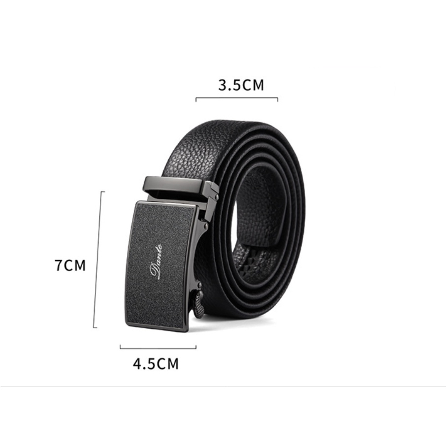 Thắt lưng nam da bò nguyên chất mặt khóa tự động hợp kim cao cấp