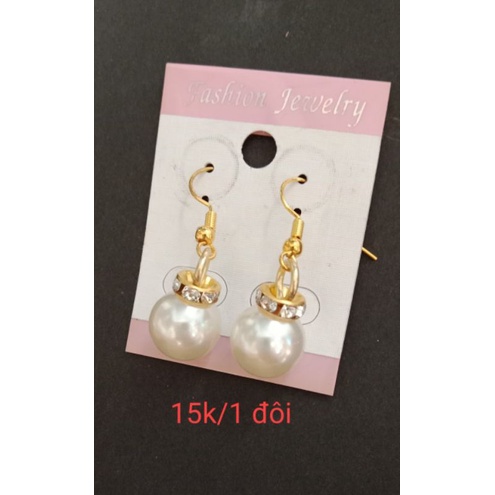 bông tai ngọc trai nhân tạo