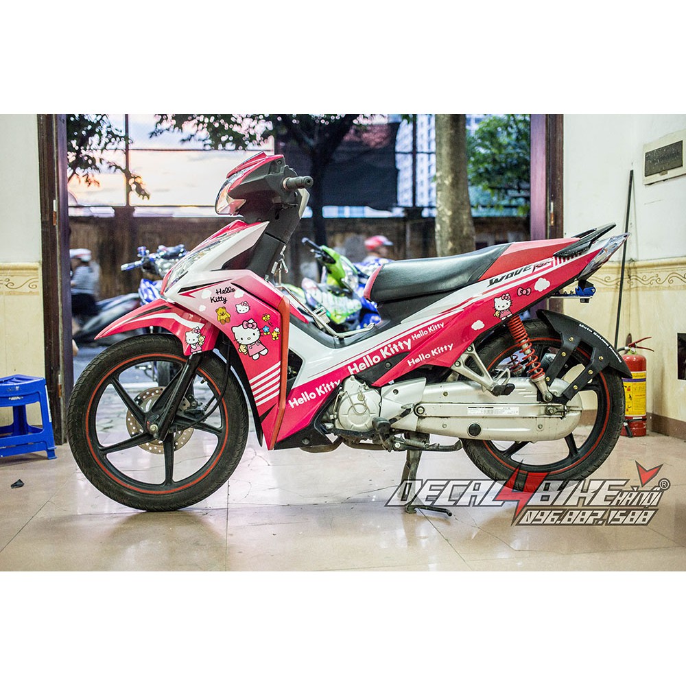 Tem trùm xe  Wave RSX 2012 HelloKitty