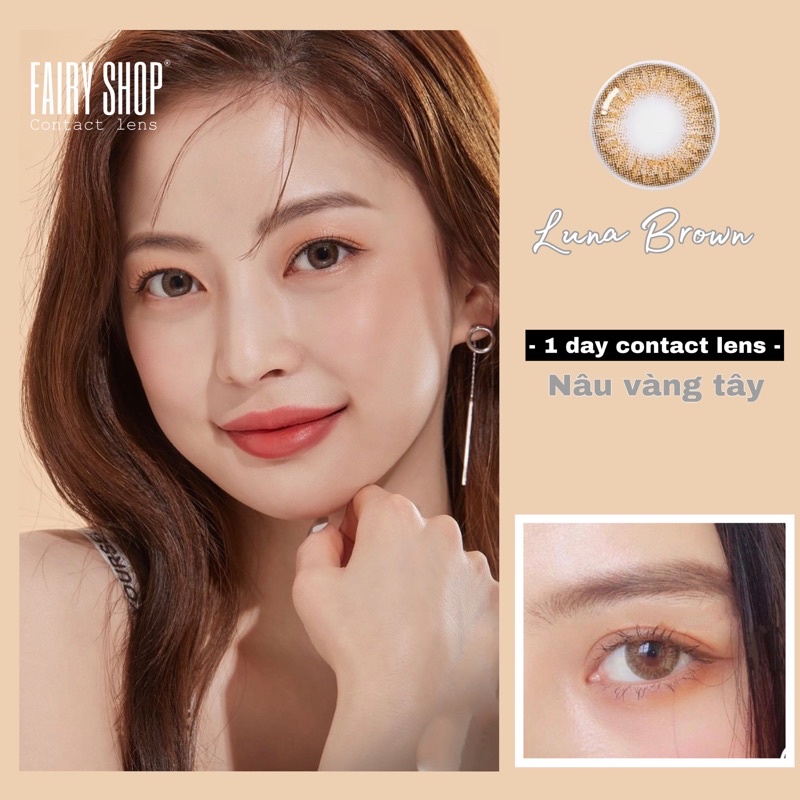 Lens 1 Ngày Luna Brown - Kính Áp Tròng 1 Ngày FAIRY SHOP CONTACT LENS