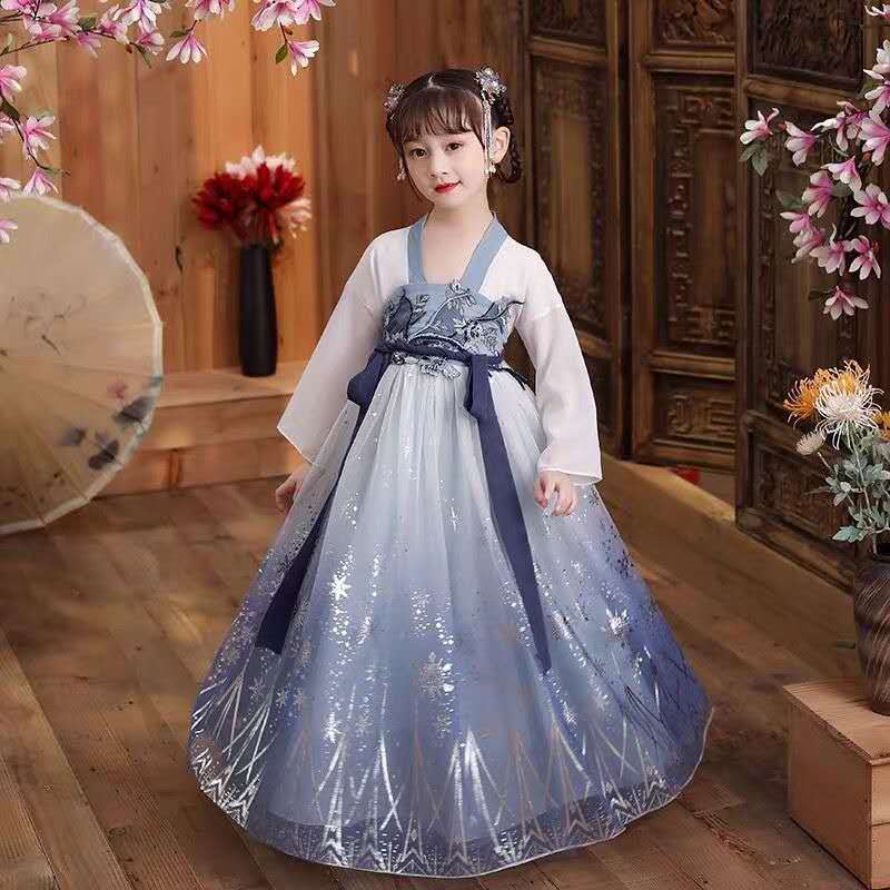 Bộ Hán Phục Thêu Họa Tiết 12 Kiểu Cổ Điển Thời Trang Xuân Hè Cho Bé Gái