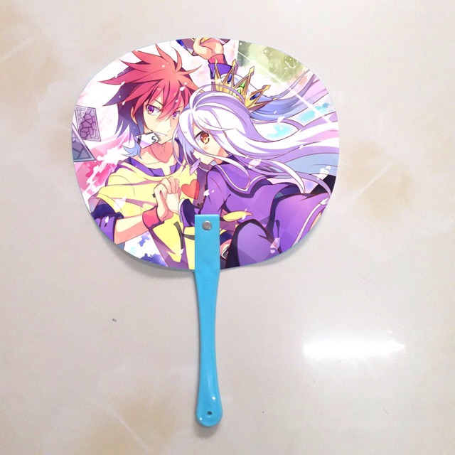 Quạt nogame Nolife in 2 mặt ảnh khác nhau cán màu ngẫu nhiên