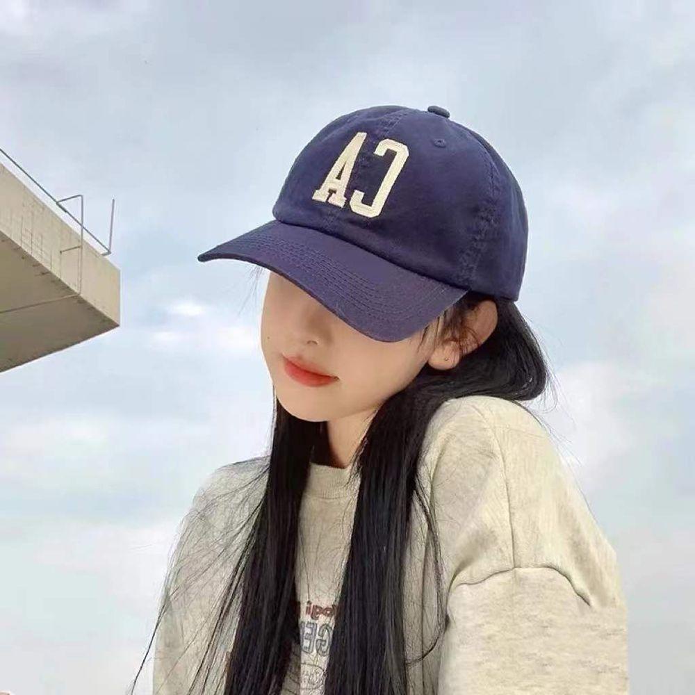 Mũ Lưỡi Trai Chất Liệu Polyester Cotton Thêu Chữ Phong Cách Hàn Quốc Thời Trang Cho Nữ