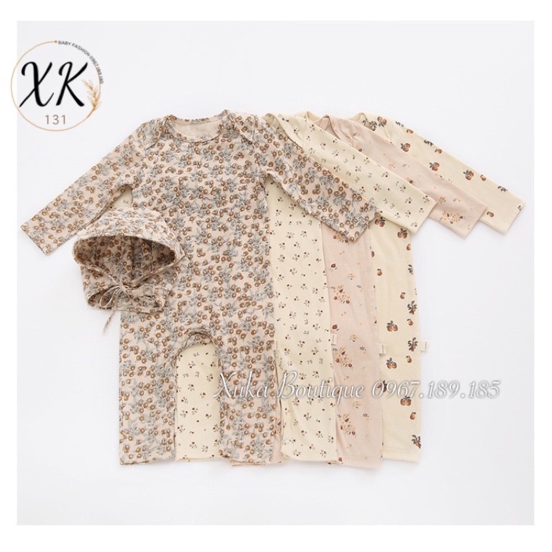 Bộ Body Cho Bé 0-2 Tuổi Style Hàn Quốc Cotton Tự Nhiên Dài Tay Thu Đông Hoạ Tiết Dễ Thương Cực Đẹp