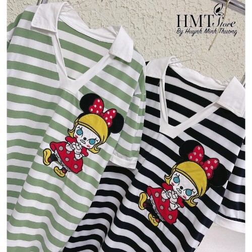 Đầm thun sọc cô bé