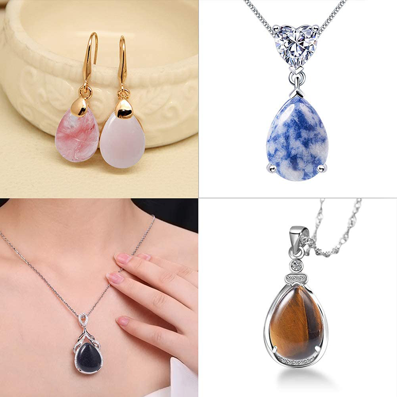 1 Hộp 15~25 Viên Đá Cabochons Làm Trang Sức