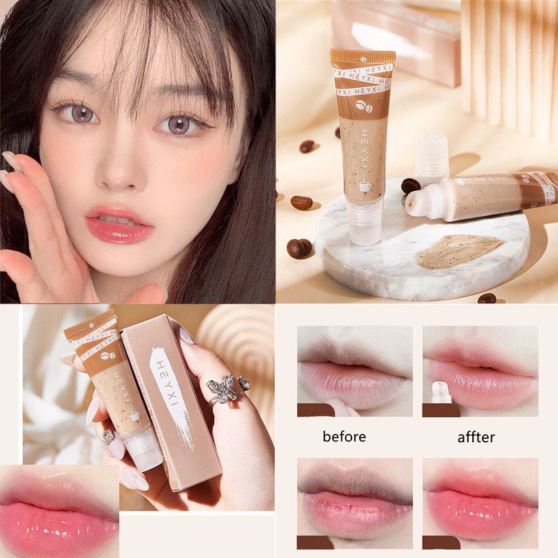 Tẩy tế bào chết môi HEYXI Coffee Lip Scrub 15g dưỡng ẩm