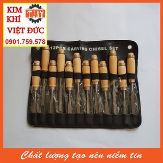 Bộ đục gỗ 12 cái,bộ đục trạm khắc trổ.