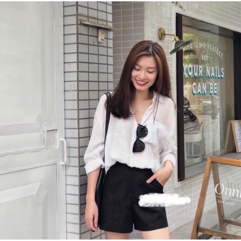 (HÀNG SẴN)SƠ MI ĐŨI DÁNG THỤNG