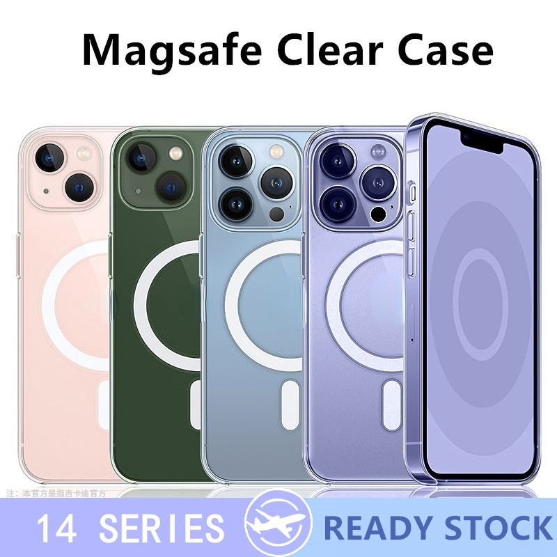 Magnetic Case for  iPhone 14 Pro Max 13 12 11 Pro Max Mini X XS XR 7 8 Plus SE2022 Ốp lưng IP Chống Sốc từ tính Trường hợp trong suốt