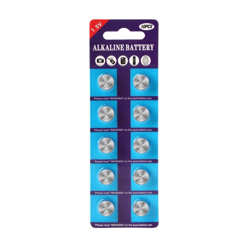 Vỉ 10 viên Pin cúc áo AG13 / LR44 /LR1154 /357/SR44W dùng cho máy trợ thính thước kẹp điện tử máy tính Casio