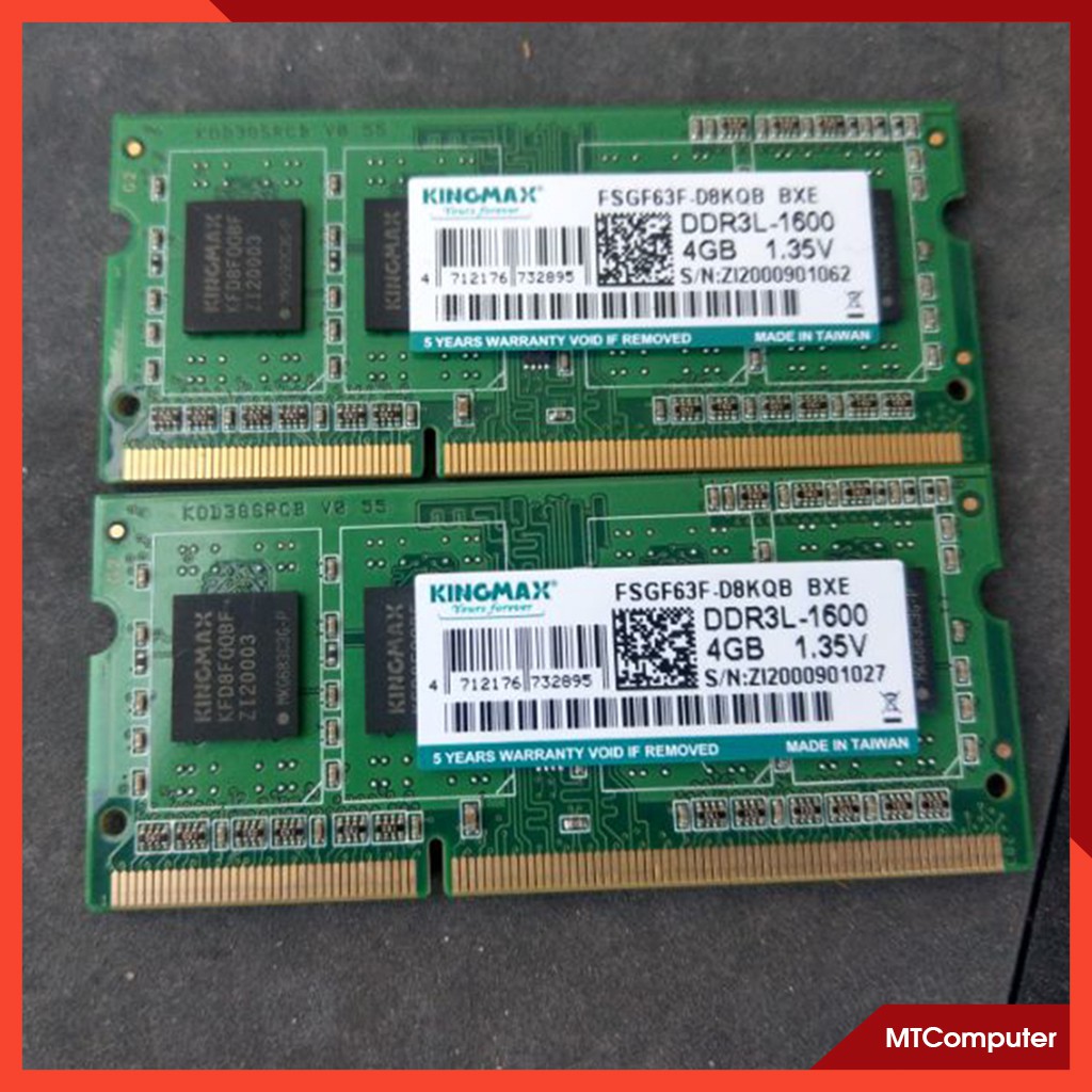 Ram DDR3L 4Gb 8Gb Bus 1600 1.35V dành cho laptop, Ram laptop nhiều nsx Hynix, Samsung, Micron, Kingston hàng chính hãng