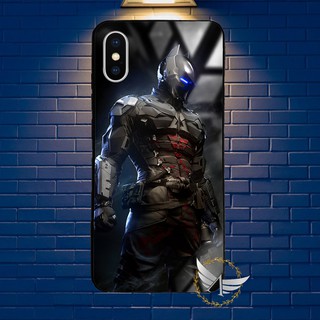 Ốp lưng kính cường lực iPhone X, iPhone XS, iPhone XS max, iPhone XR hình Batman