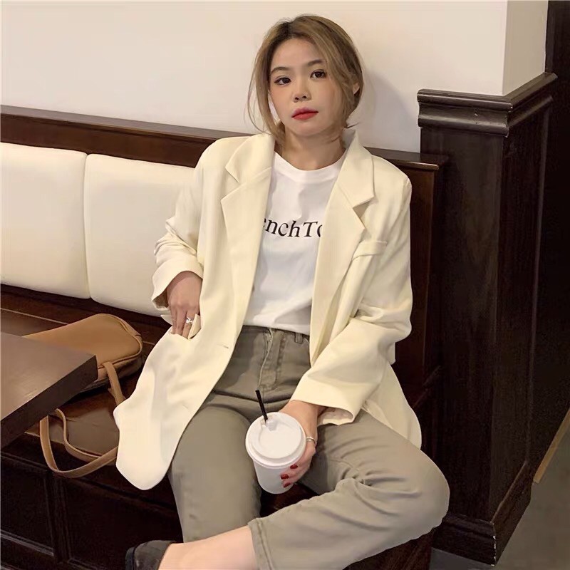 Áo Blazer màu pastel  phong cách uzzlang Hàn - Áo vest blazer nữ Hàn Quốc | BigBuy360 - bigbuy360.vn