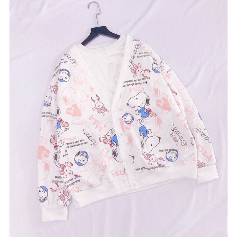 Mã FATHANG5 giảm 10K đơn 50K] Áo Cardigan Snoopy/Bembo hoạt hình siêu xinh♥️ unisex Nam nữ (Hình +Video thật 100%) | BigBuy360 - bigbuy360.vn