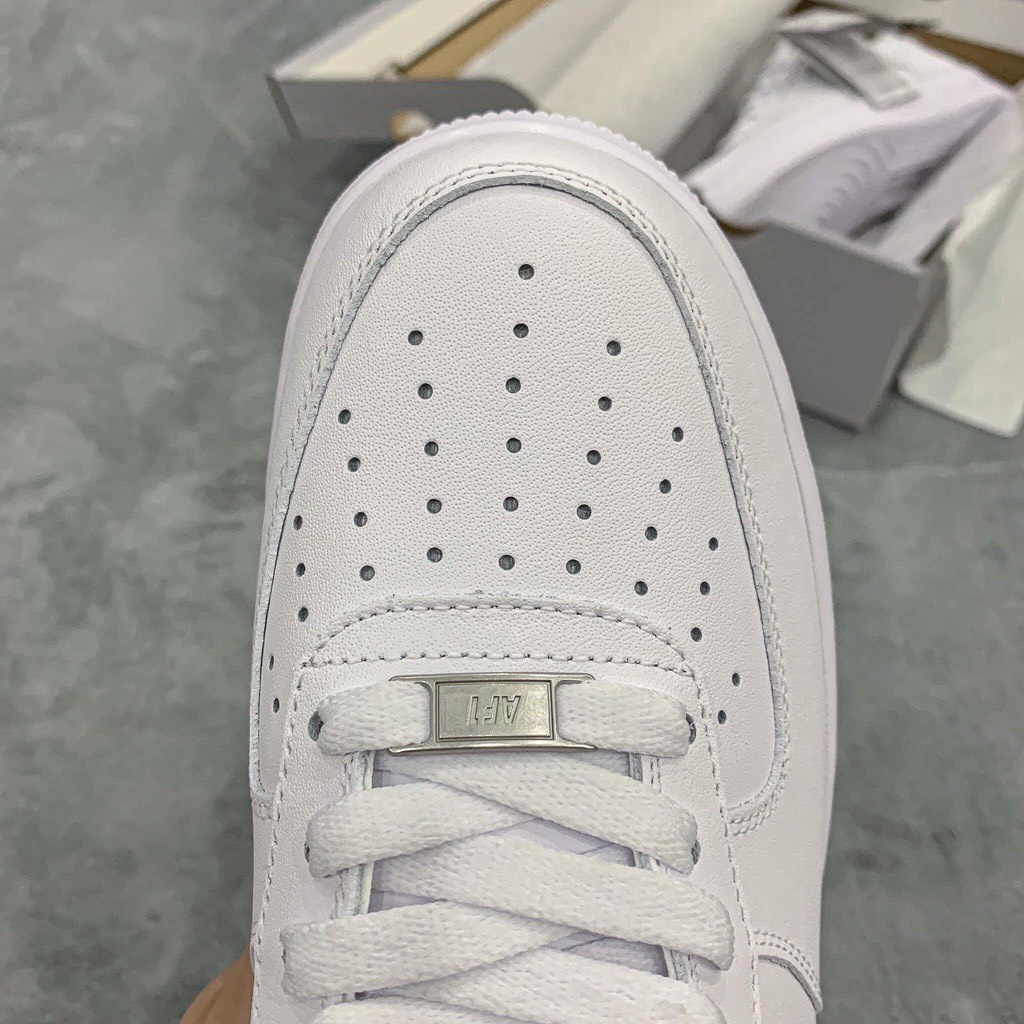 Giày_Nike Air Force 1 All White, Giày Af1 Thể Thao Full Trắng S.Cấp Trung Bản Best Đủ Size 36-44