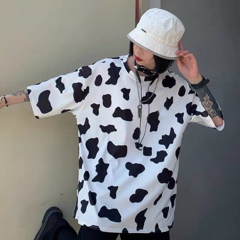 Áo Thun in hình thời trang unisex phong cách oversize BÒ SỮA Tee phông cotton co giãn cặp đôi nam nữ tay lỡ mùa hè đẹp