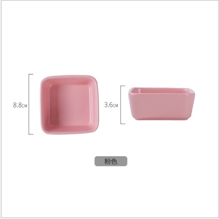 Chén đĩa màu hồng xinh xắn