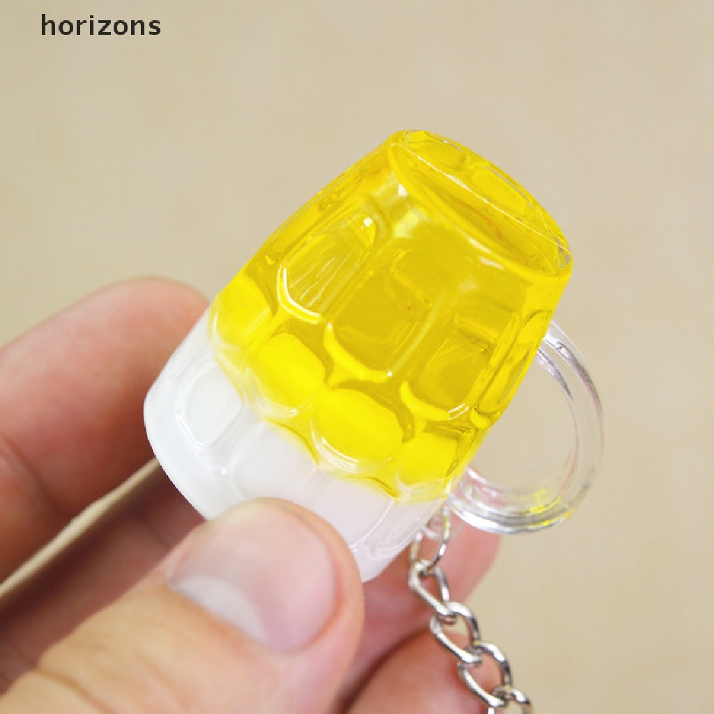 Móc khóa hình ly bia bằng nhựa resin phù hợp cho nữ/nam