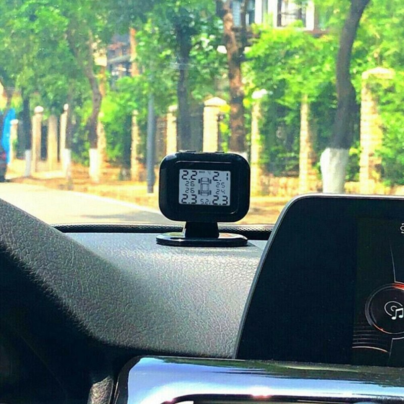 Hệ Thống Giám Sát Áp Suất Lốp Xe Hơi Tpms Không Dây Màn Hình Lcd Sạc Usb Với 4 Cảm Biến Ngoài