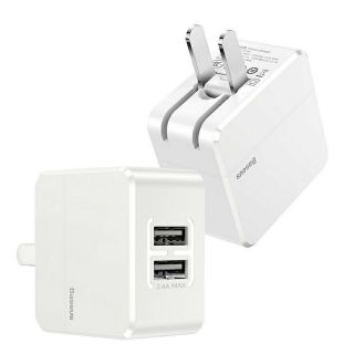 Củ sạc nhanh 2 cổng USB 2.4A baseus CoCo series + 2 cáp iphone