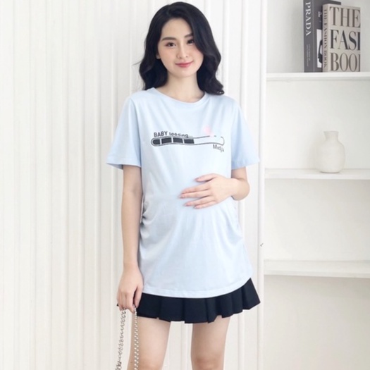 MEDYLA - Áo phông thun cotton cho bầu thoải mái mặc trong và sau sinh - ACT009