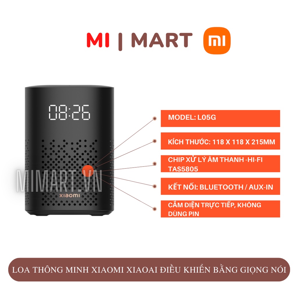 Loa Thông Minh Xiaomi Xiaoai Điều Khiển Bằng Giọng Nói