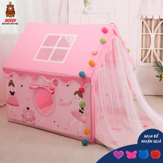 Lều công chúa, hoàng tử cho bé bằng vải COTTON - Ngôi nhà mơ ước