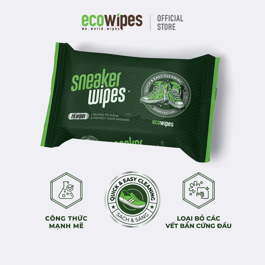 Khăn Lau Giày Siêu Sạch Sneaker Wipes 25 Tờ