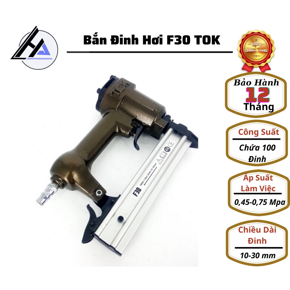 Máy bắn đinh dùng hơi F30 bắn đinh thẳng đinh 3 phân-BH 6 tháng