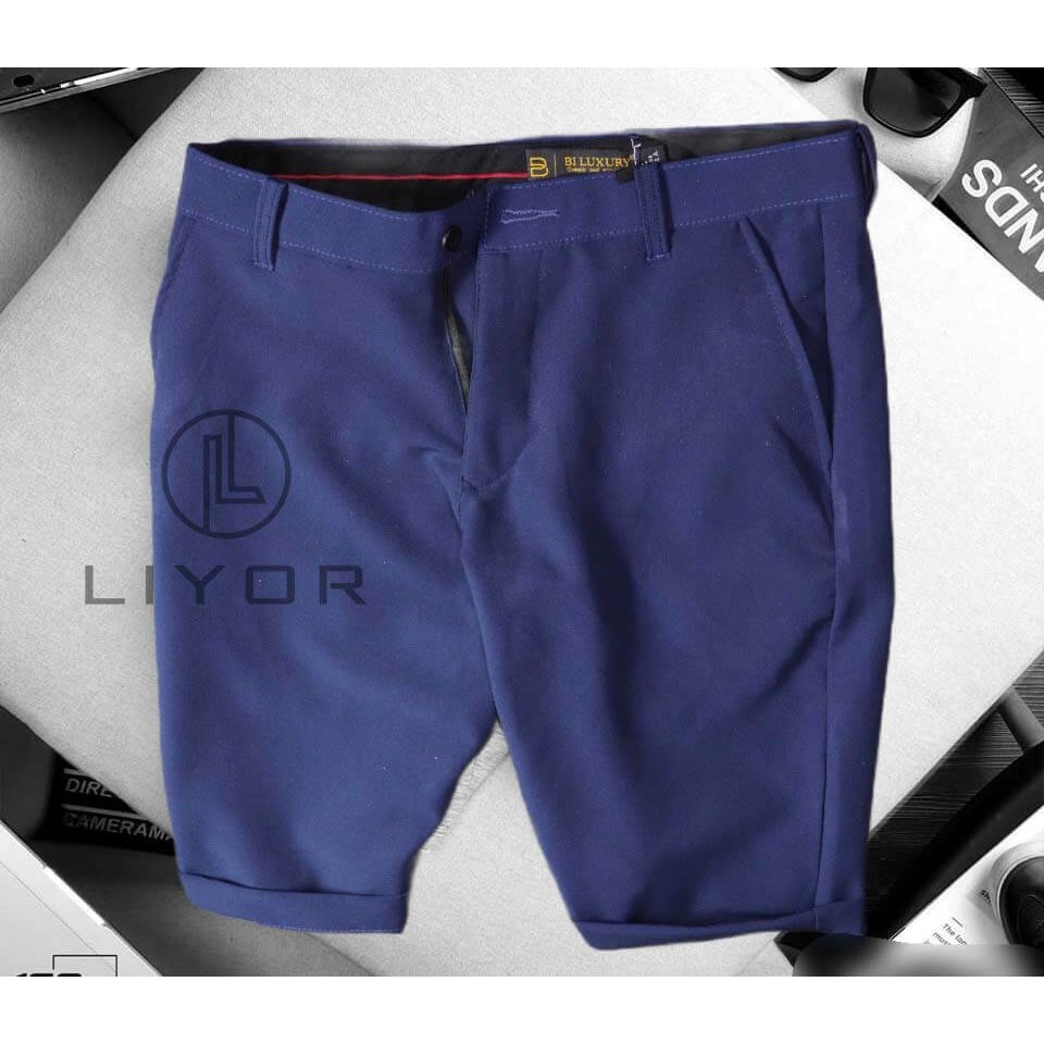 Quần short (DEALSHOCK) nam vải kate dày dặn thiết kế trơn đơn giản - Liyorshop - QKKN5001