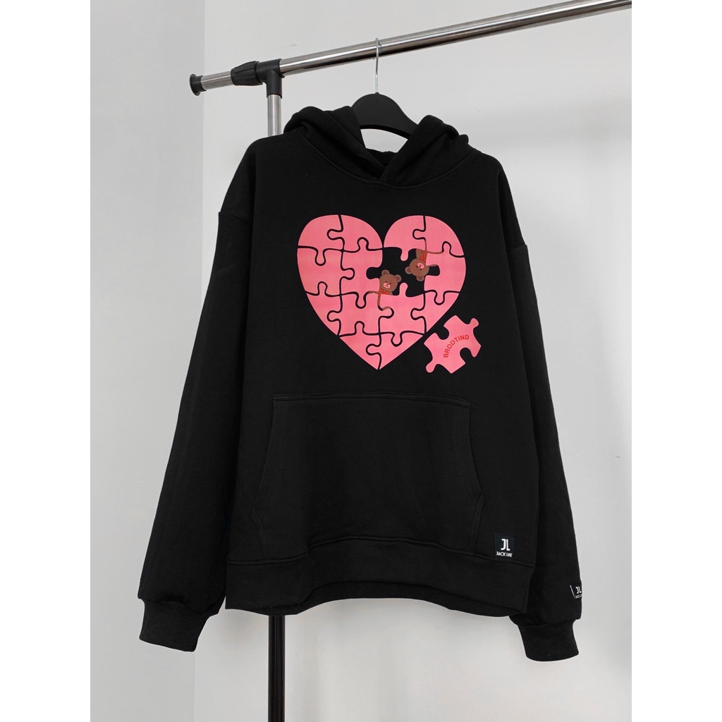 Áo Hoodie JL Oversize Brodtind, JACKLANE, Áo nỉ chui đầu Unisex Jack Lane