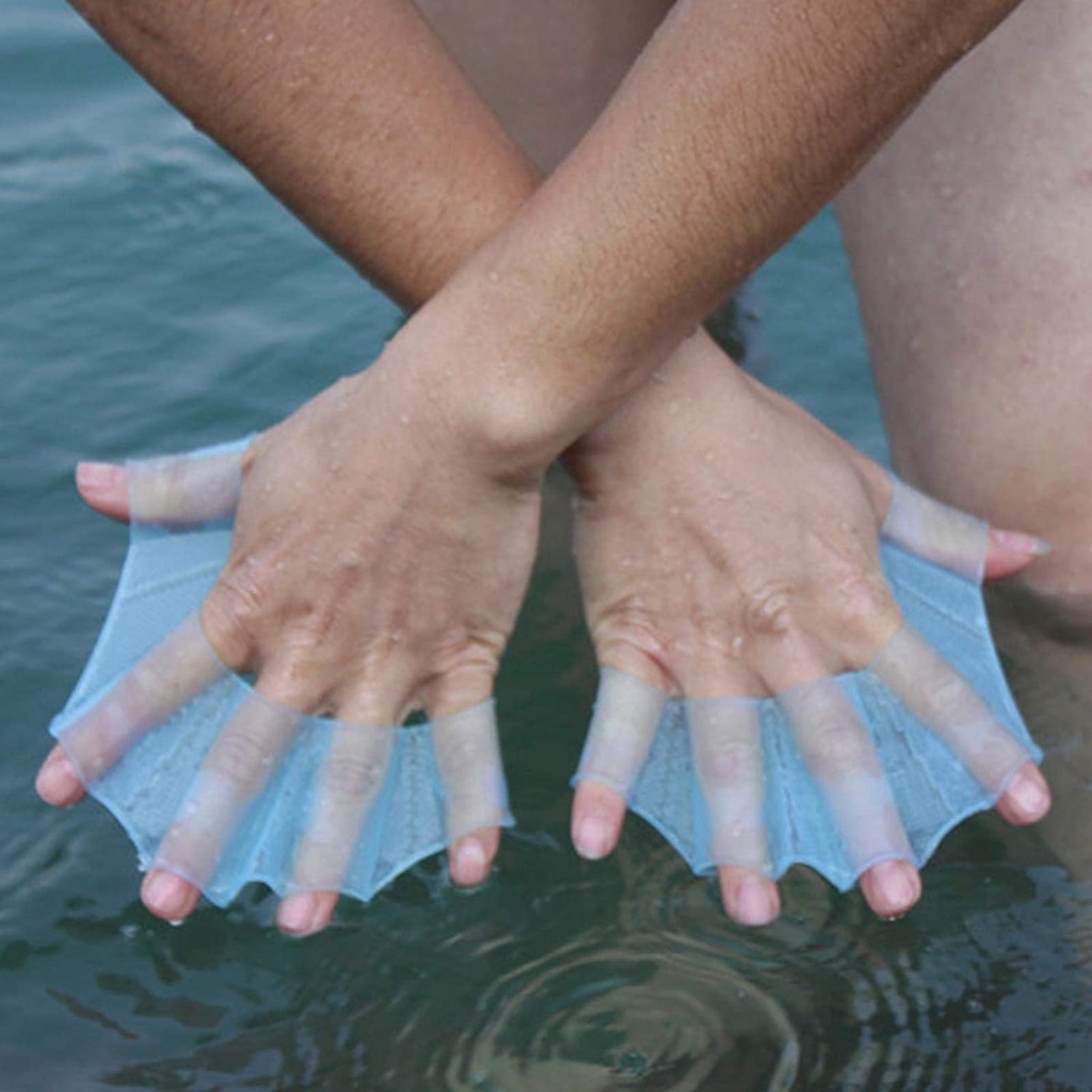 Set 2 Găng Tay Bơi Lội Có Màng Silicone Hình Ếch Cho Nam Và Nữ