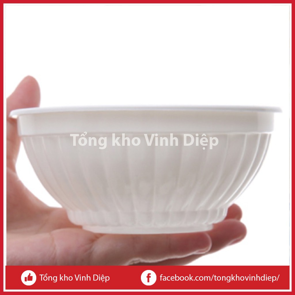 Combo 50 chiếc chén bát nhựa dùng 1 lần 3 size nhỏ vừa lớn