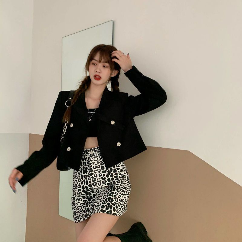 Jiashucheng Áo Khoác Vest Tay Dài Dáng Rộng Thời Trang Cao Cấp Cho Nữ