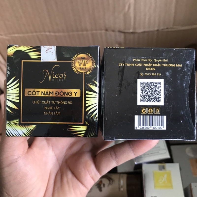 Combo Kem Face Cốt nám Đông Y Nicos + Kem Cốt trắng nâng cơ Nicos Beauty 10g - Hàng chính hãng